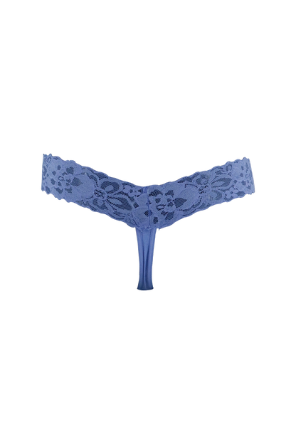 Blue Low Rise G-String Panty