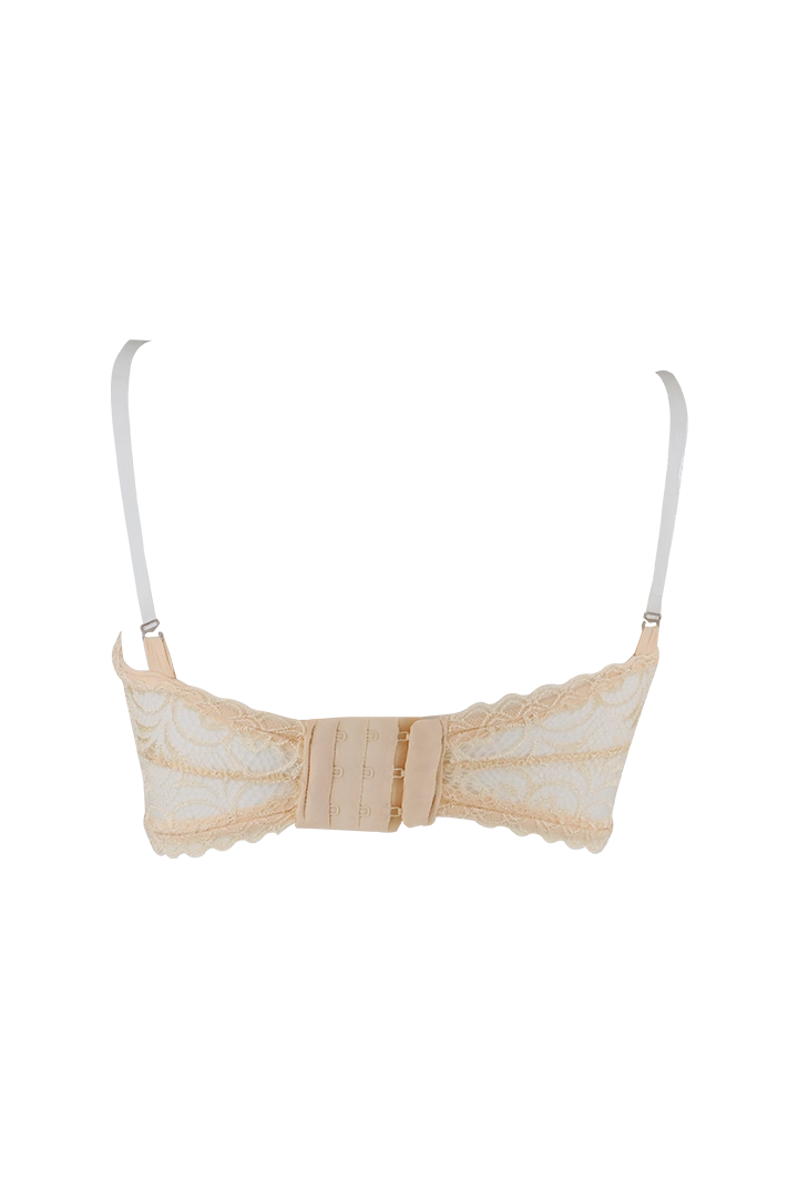 Women Lace Padded Transparent Strap Bralette