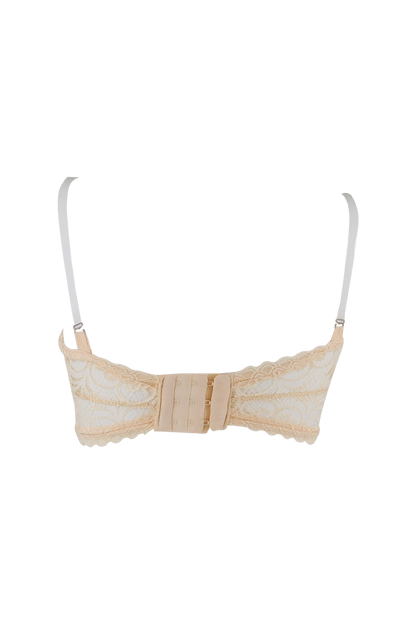 Women Lace Padded Transparent Strap Bralette