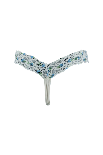 Printed Lace Low Rise G-String Panty