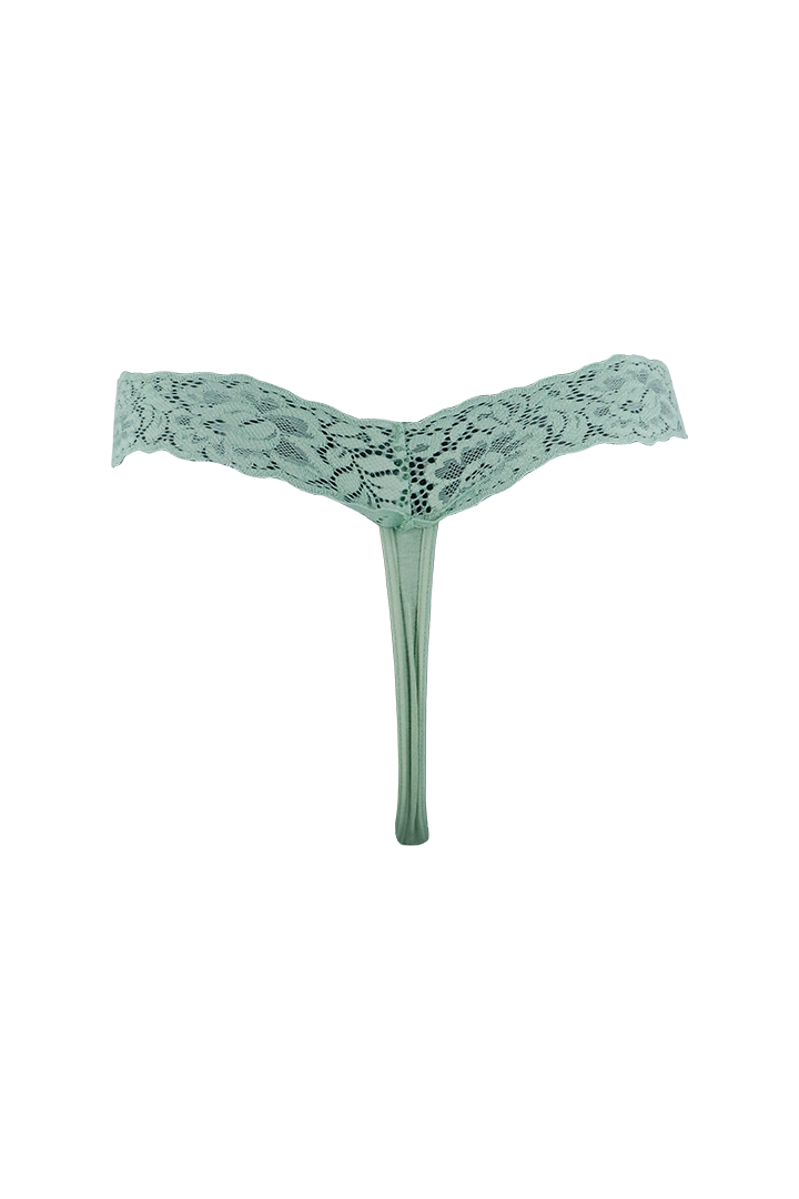 Green Classic Lace G-String Panty