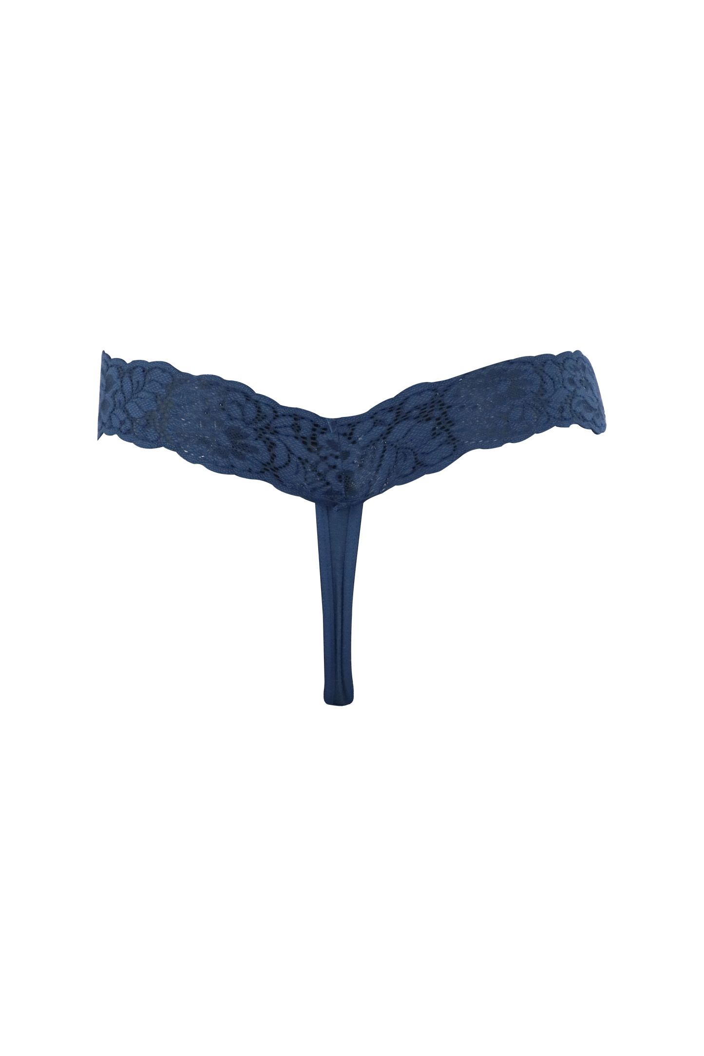 Women's Lace Low Rise G-String Panty (Dark Blue)