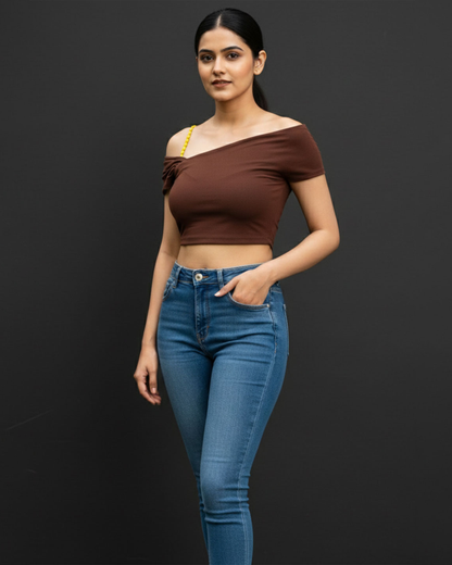 Yellow Beaded with Golden Pearl Bra Strap