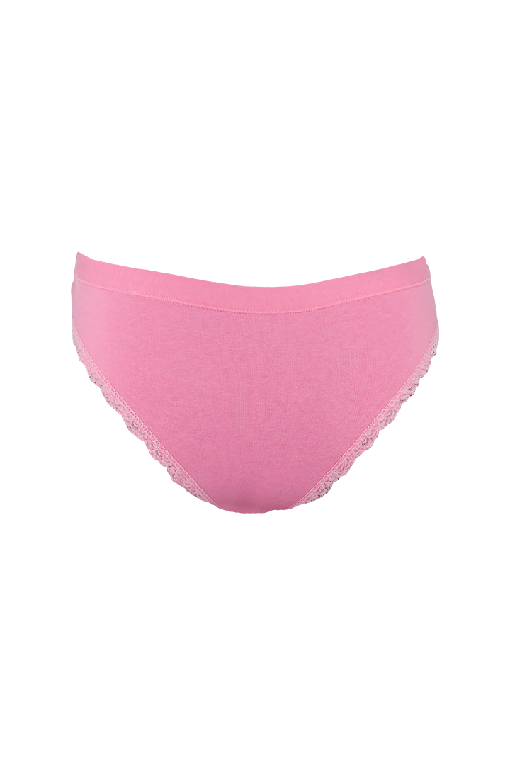 Cotton Pink Plain Low Rise Panty