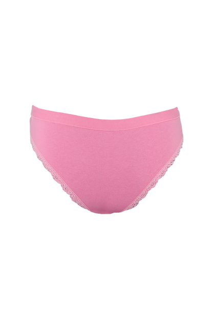 Cotton Pink Plain Low Rise Panty