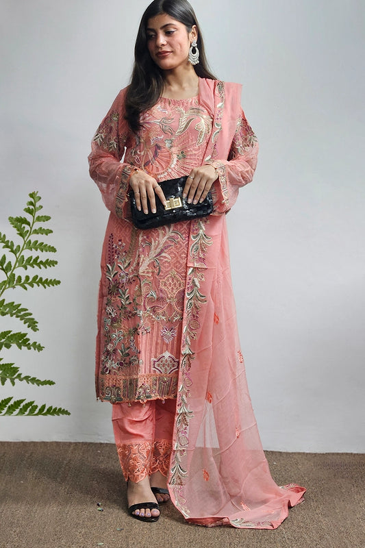 Pakistani Salwar Kameez Chiffon Dupatta Suit