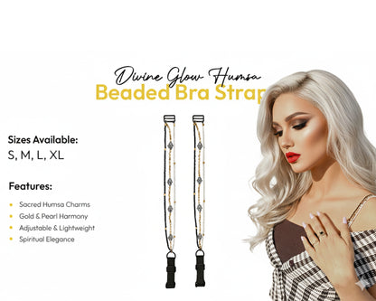 Pack of 3 Designer Bra Straps – Yellow Beads, Blue Beads & Black Chain | Premium Straps