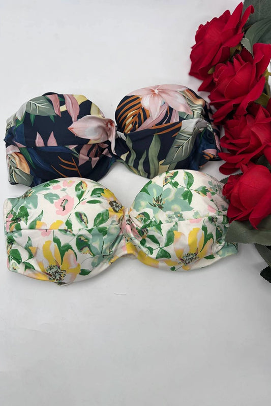 Multicolour Printed Padded Bra  (Pack Of 2)