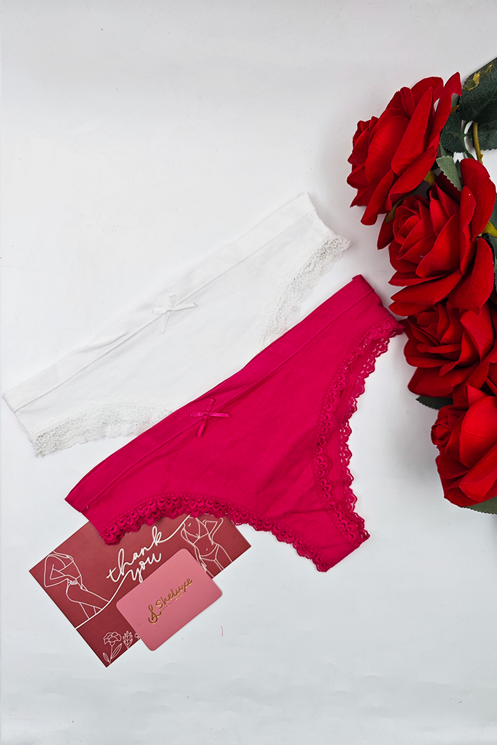 Women Plan With Side Lace Panty