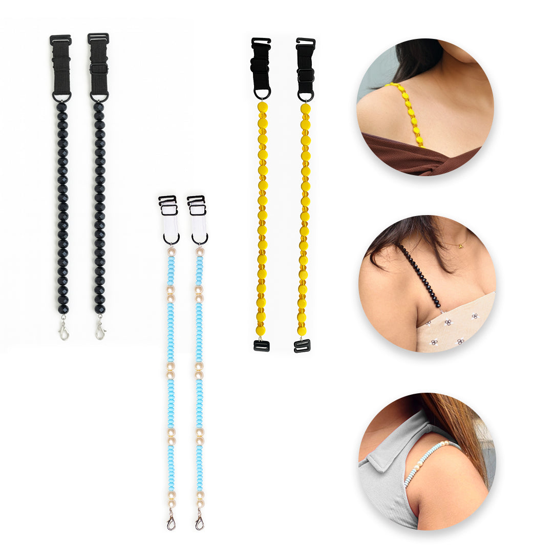 Pack of 3 Designer Bra Straps for Women | Stylish Replacement Straps