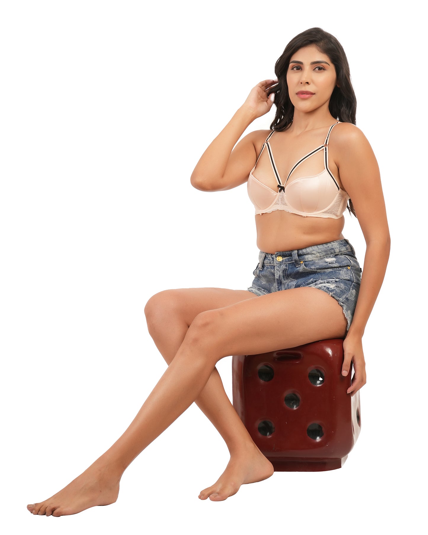 women beige bra