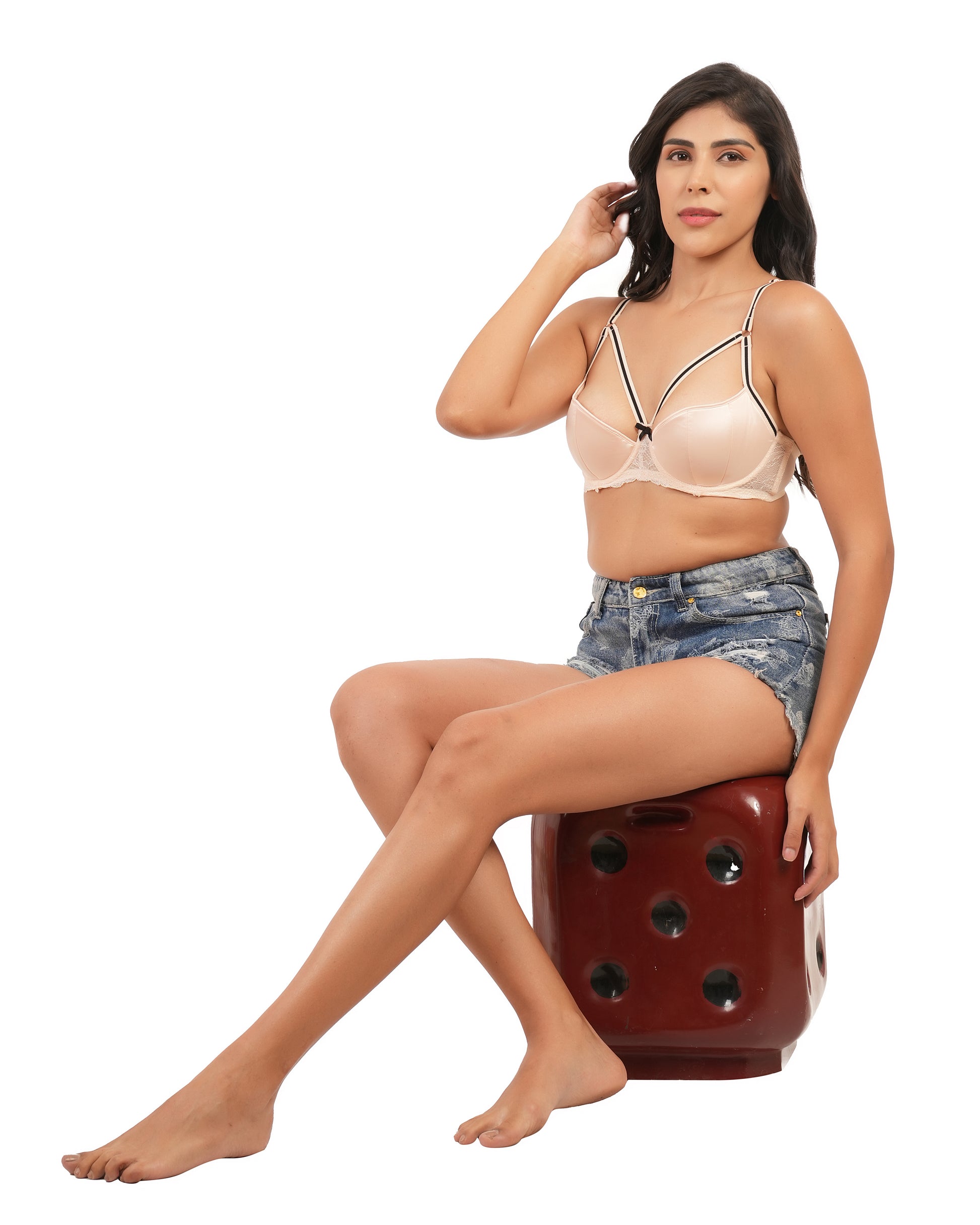 women beige bra
