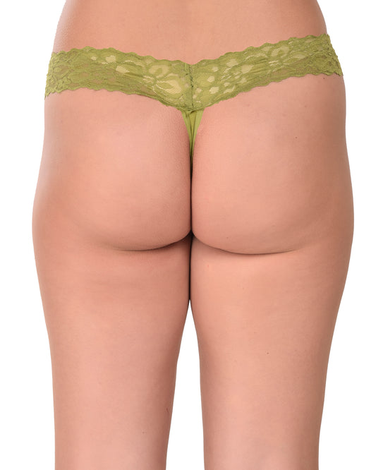 Lime Lace Low Rise Thong Panty