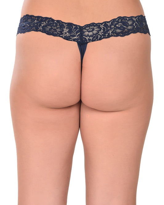 Dark Blue Ladies Thong Underwear