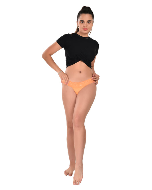 Women Lace Low-Rise Thong Panty