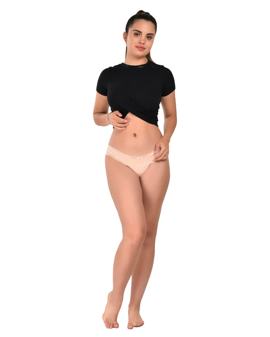 Lace Low Back Thong Panty