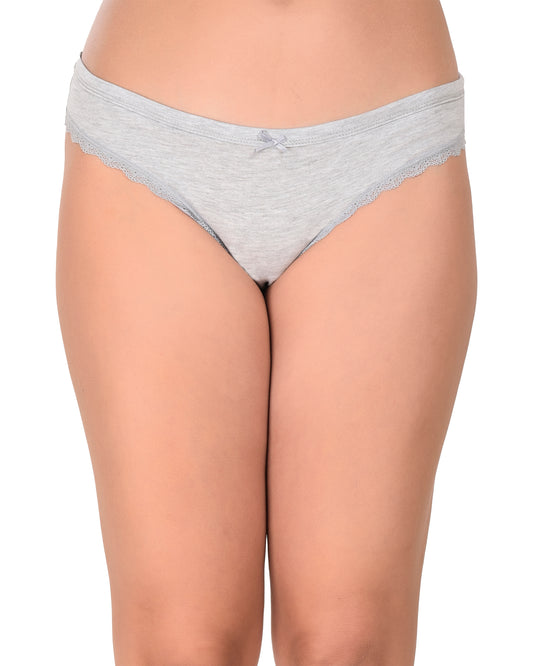 Grey Plain Low Rise Panty
