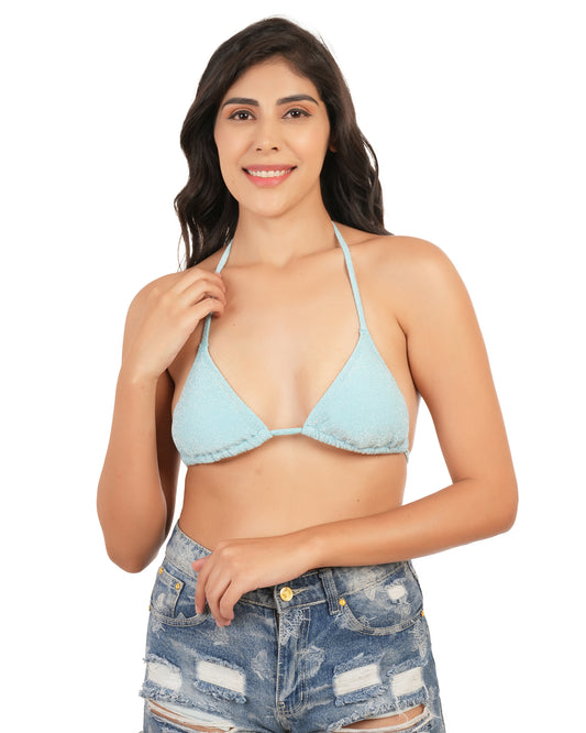 Lightweight padded triangle bikini bra for women
