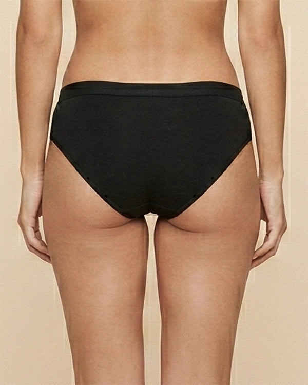 Pack of 2 Women’s Mid-Rise Cotton Panties – Black & Blue