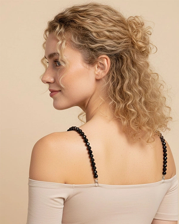 Pack of 3 Stylish Beaded Bra Straps for Women – Detachable & Adjustable