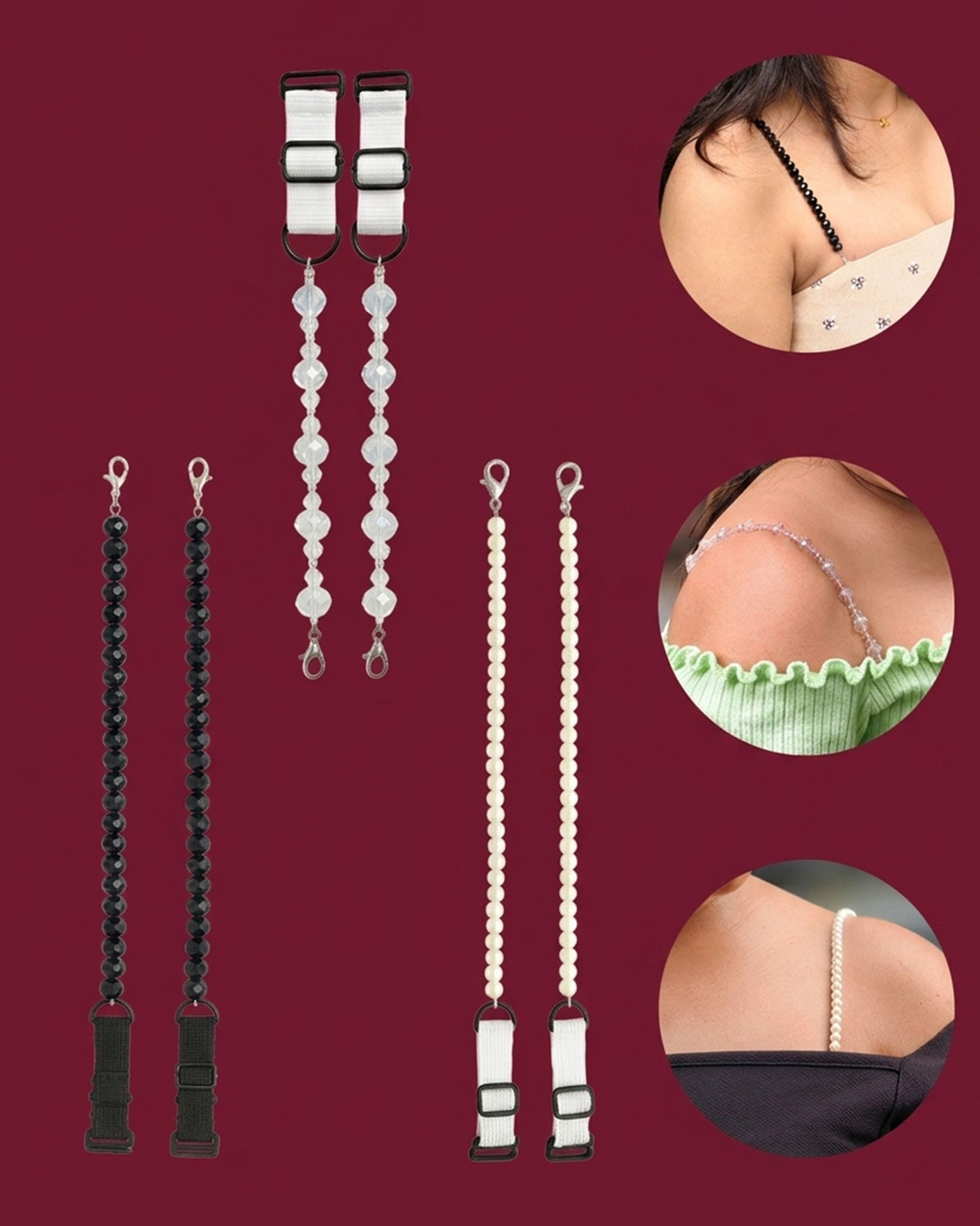 Pack of 3 Replacement Bra Straps for Women – Compatible with All Bra Types