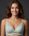 Balconette Bra Padded Floral Net