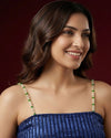 Green & Pearl Beaded Bra Strap