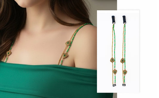 Pack of 2 Adjustable Beaded Bra Straps – Replacement Straps for Women