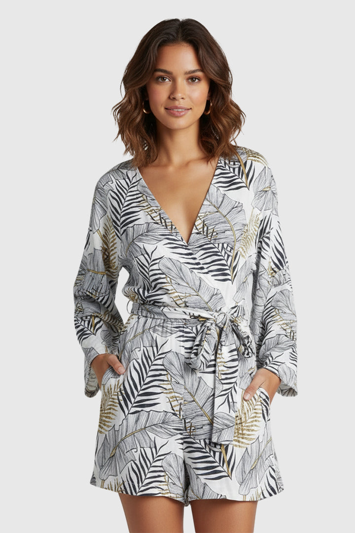 Satin printed nightwear set for women
