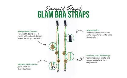 Pack of 2 Adjustable Beaded Bra Straps – Replacement Straps for Women