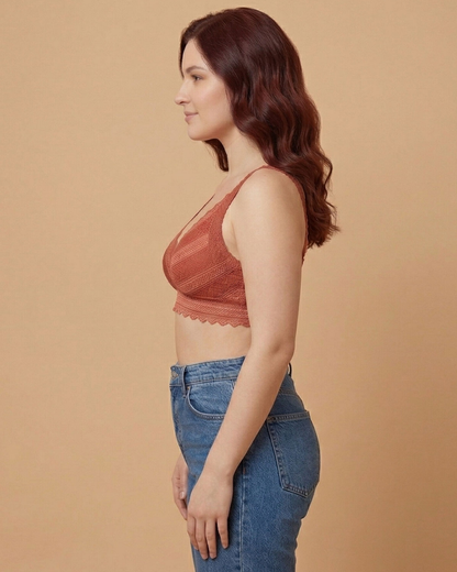 Women's Padded Lace Bra (Pack Of 2)