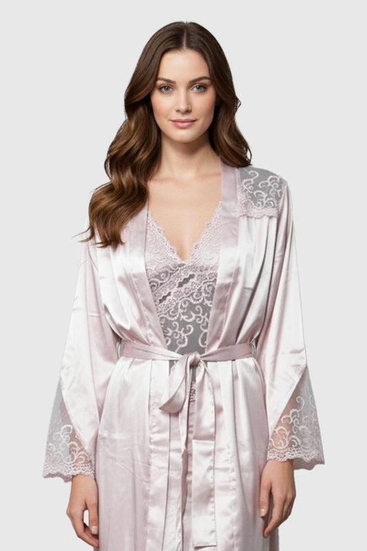 Women Satin 2 Pieces Nightgown Set